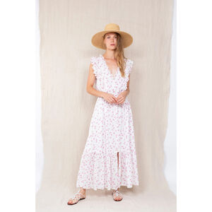 NWT Polo Ralph Lauren Summer Floral Print Ruffled Lined Maxi Dress $398 Sz 2 XS